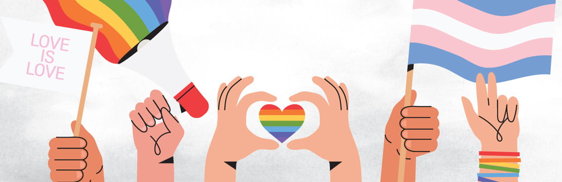 Banner image presenting the LGBTQ community in Canada